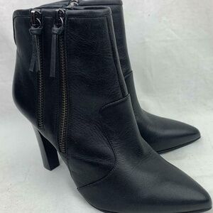 Pele Moda ankle zip detail leather booti…